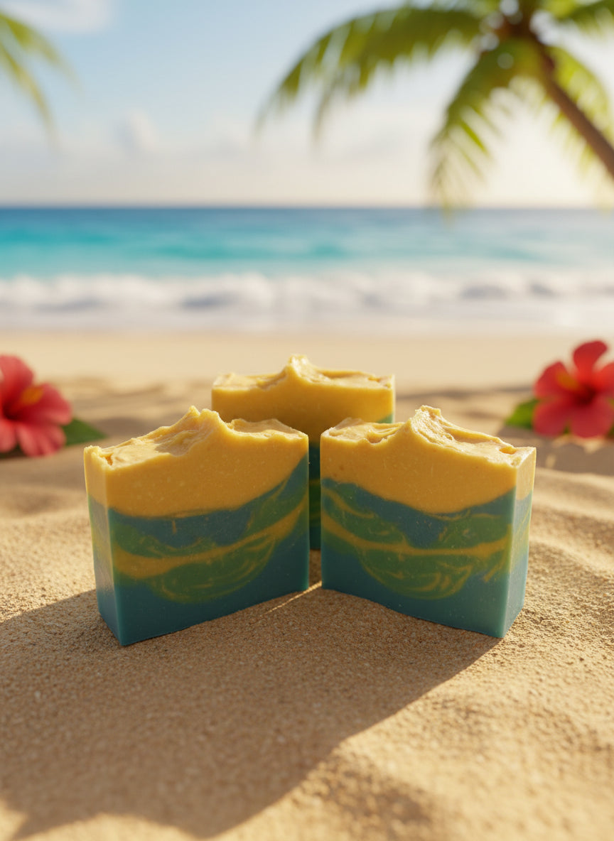 Pineapple Blue Hawaiian – Moisturizing Handmade Soap