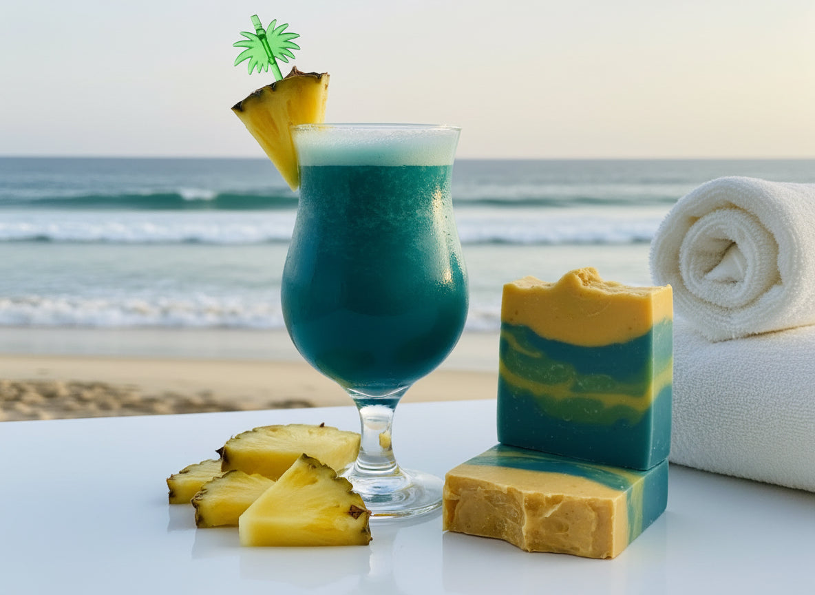 Pineapple Blue Hawaiian – Moisturizing Handmade Soap
