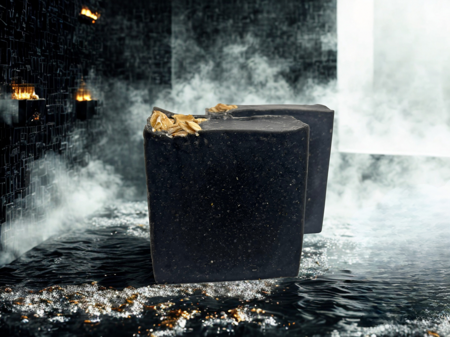 Obsidian North – Activated Charcoal & Oatmeal Men’s Soap | Handmade Detox Bar